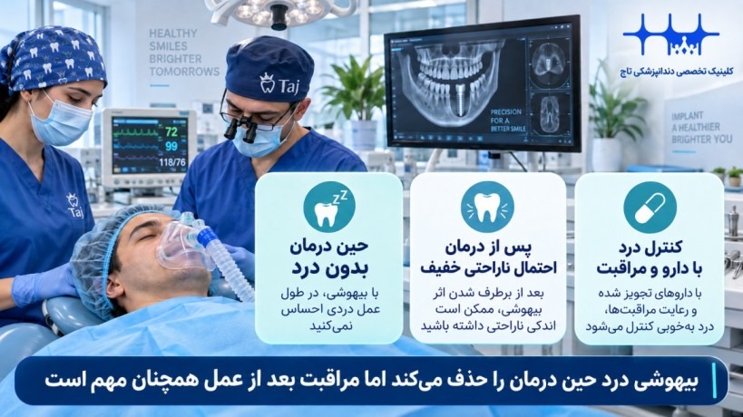 آیا ایمپلنت با بیهوشی کاملاً بدون درد است